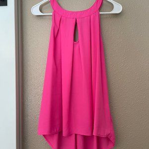Hot Pink Sleevless Blouse